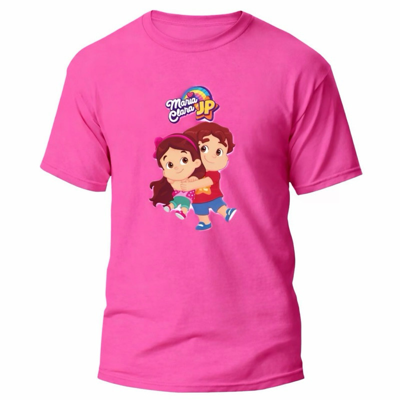 Camiseta Maria Clara e JP️Abraçando Adulto,  Infantil e Plus Size Show  Youtuber Festa Presente Aniversário DG STORE