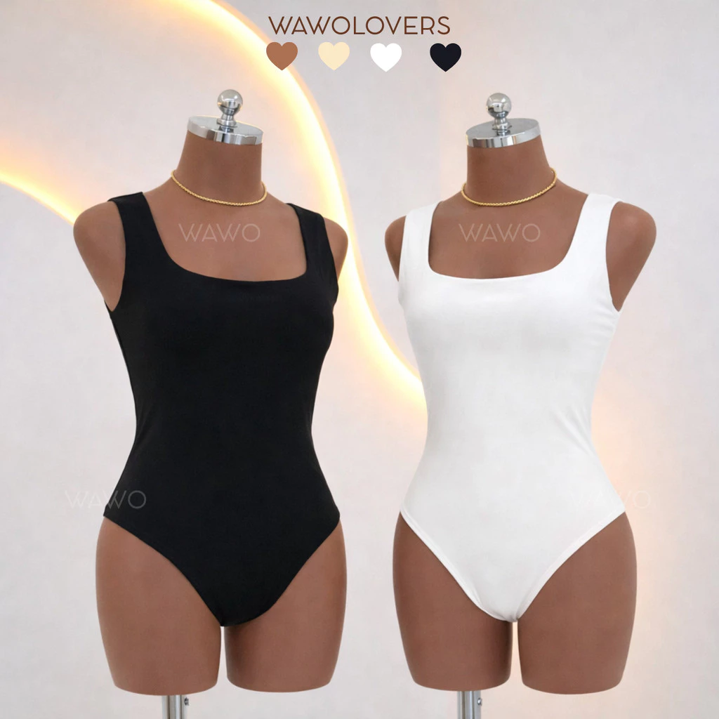 Body Feminino Modelador Decote Quadrado Alça Larga Suplex Forro Collant Regata Moda Blogueira Verão Gringa Bodi P M G GG — imagem 1