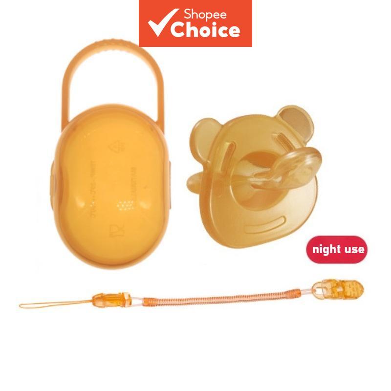 Silicone Bebê Noite Calmante Sono Macio Respirável Design Chupeta Para Recém-Nascido Plana