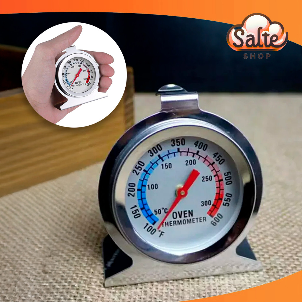 Termômetro Culinário Em Inox,Mede Temperatura Entre 40 e 300 ºC no forno. Salte Oficial
