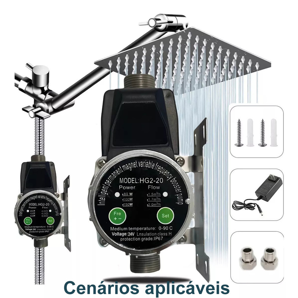 Bomba Pressurizadora Automática Quente Frio 24V 150wats Pressurizador Água