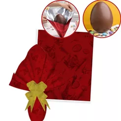 25 SACO EXPRESS P/ OVO PÁSCOA 150/250G 30X30CM RED VELVET