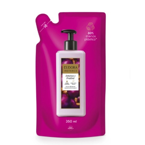 Refil Creme Hidratante Desodorante Corporal Instance Ameixa e Praliné 350ml Eudora Creme