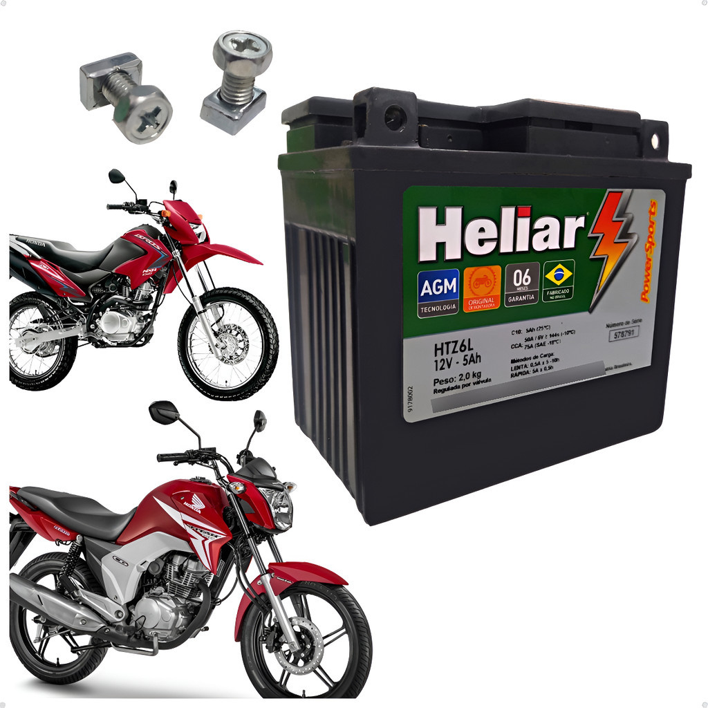 Bateria 12v 5ah Para Motos Yamaha Ybr 125 Factor Pro E Direito