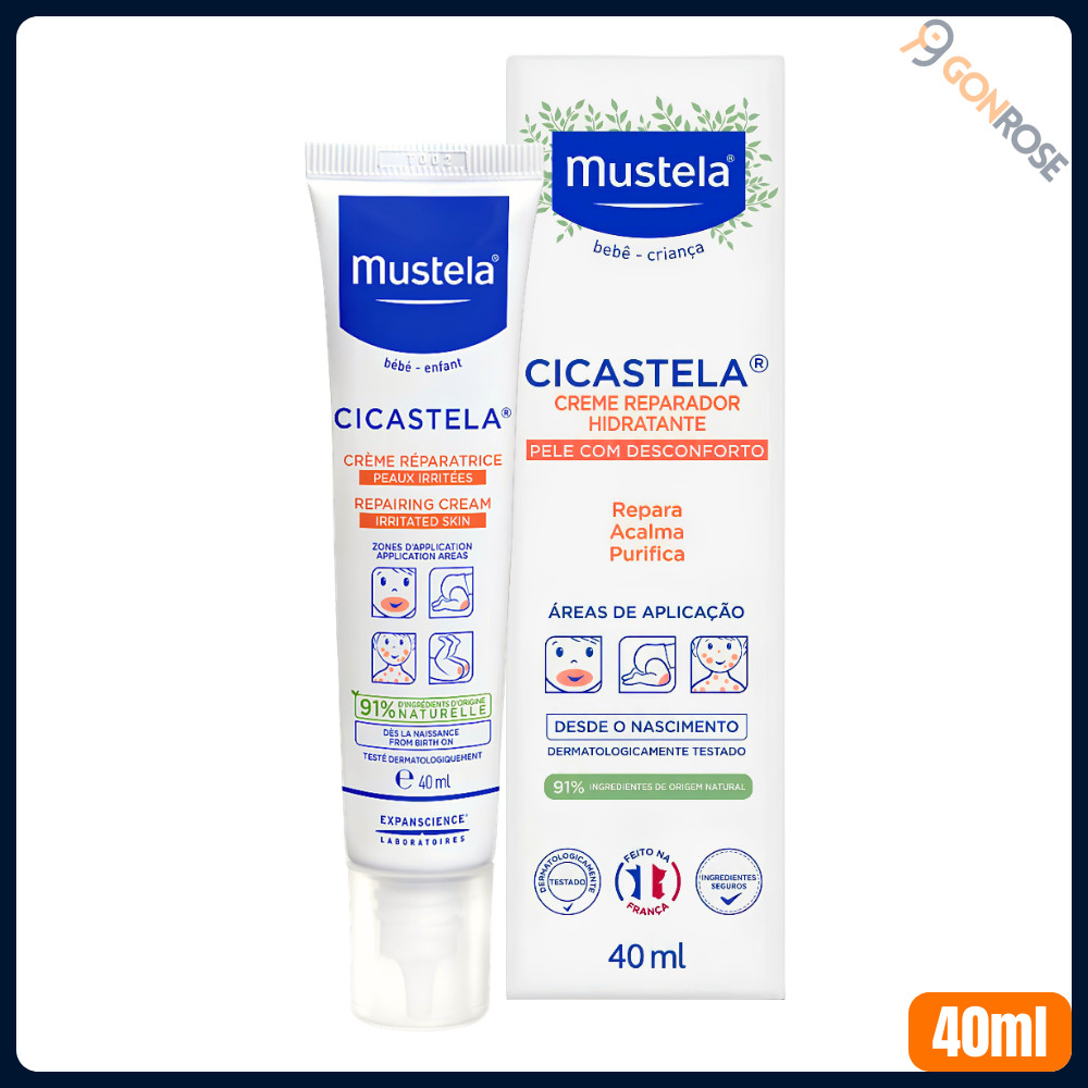 Creme Reparador Calmante e Hidratante Mustela Cicastela com 40ml em Oferta na Shopee