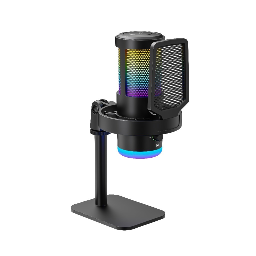 Microfone Condensador Profissional Onistek ON-MC846 Gamer RGB Redução de Ruído USB-C para PC Podcast em Oferta na Shopee