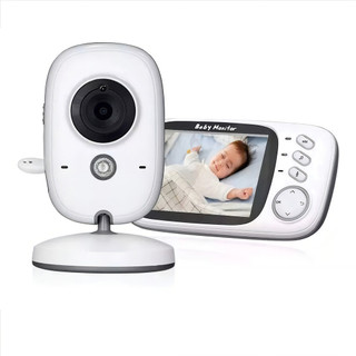 Babá Eletrônica 2.4GHz com Câmera e Monitor LCD 3.2 Pol Canções de Ninar VOX e Longo Alcance
