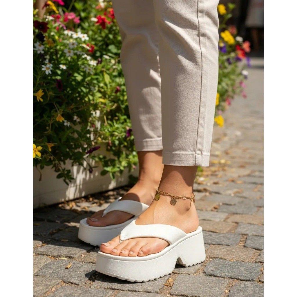 Sandália Tamanco Feminino Nuvem Chinelo Flatform Plataforma Tratorado Super Confortavel Original