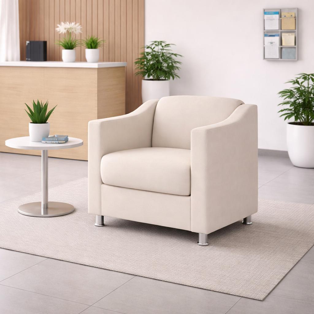 Cadeira Poltrona Decorativa Tilla Consultório Recepção Suede