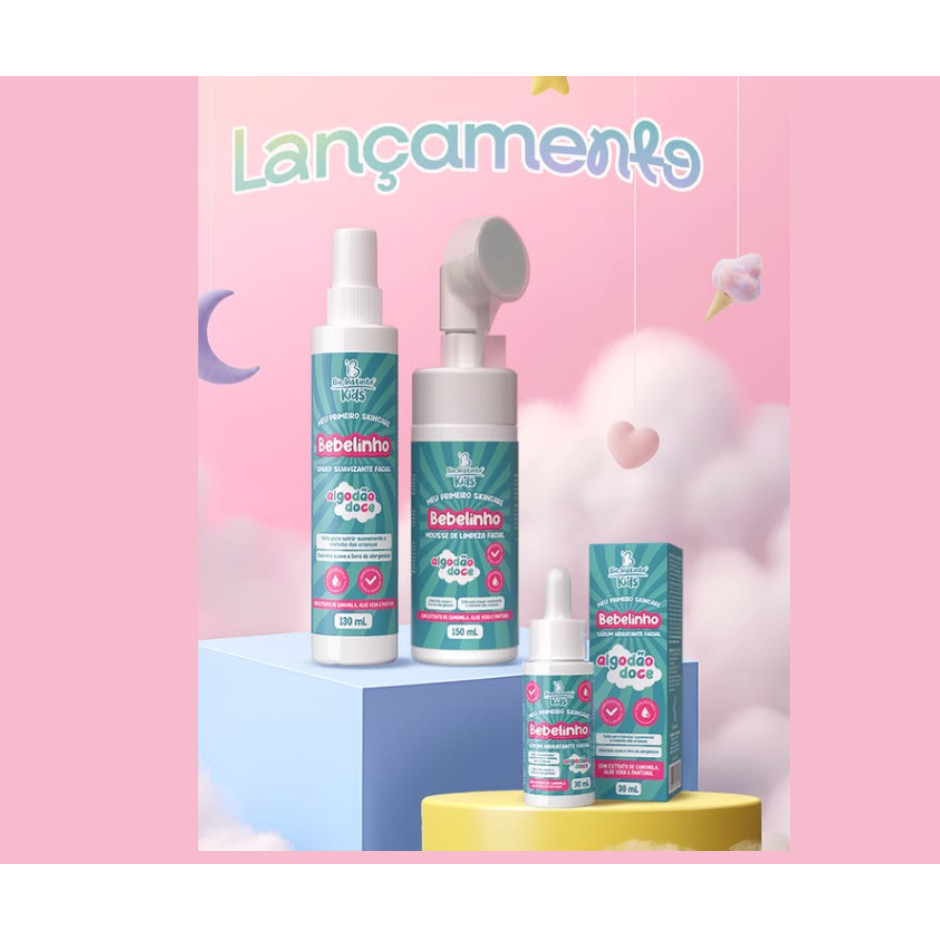 Kit Skin Care Completo Algodão doce Infantil Bio Instinto 3 itens em Oferta na Shopee