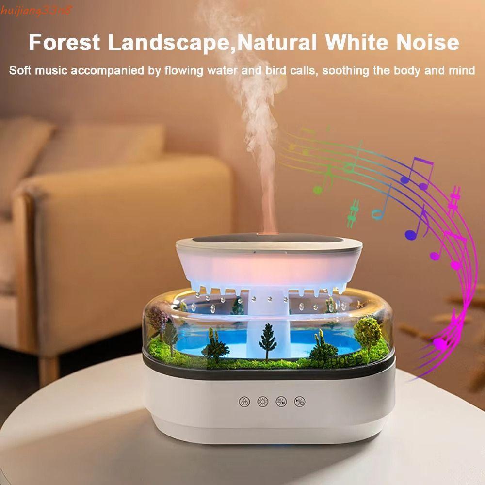 Umidificador De Aroma HUIJIANG , Ar Gota De Chuva Com Umidade Eficiente Para Decoração , Branco