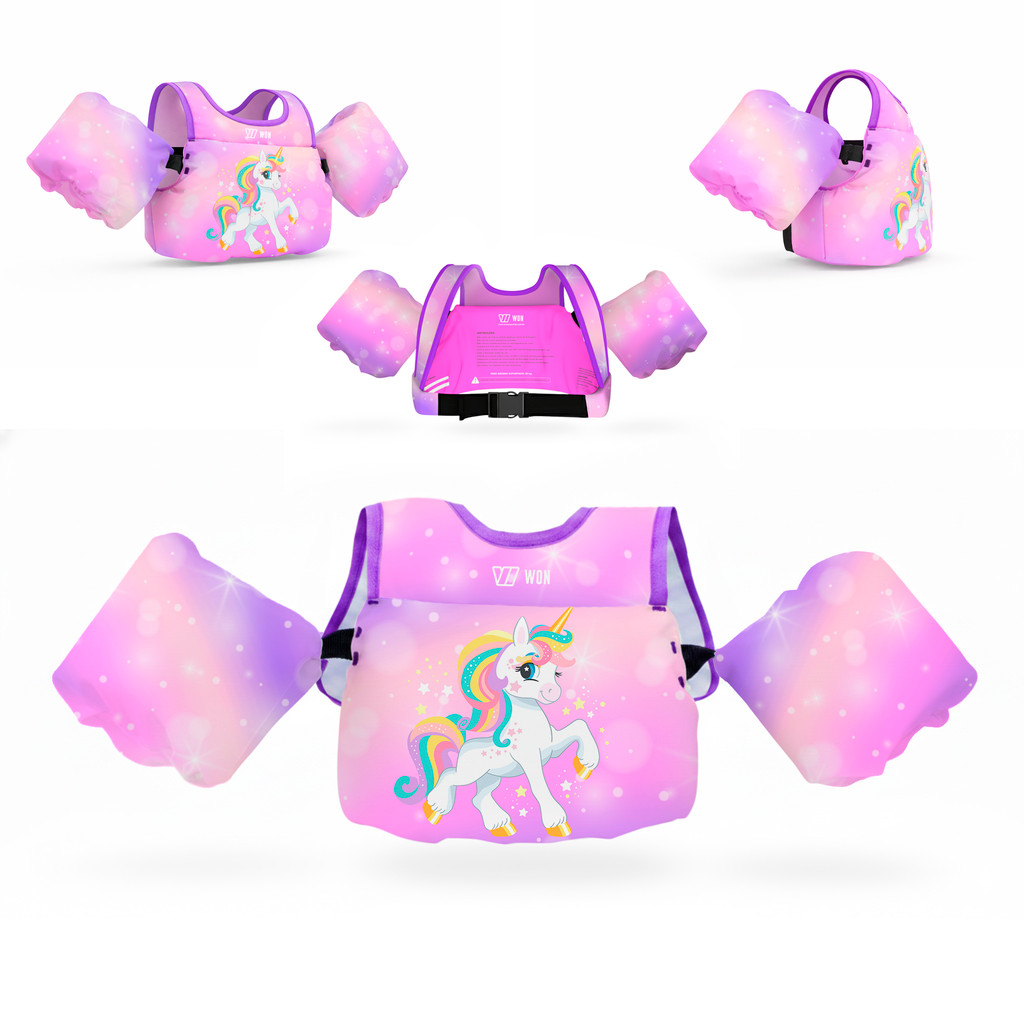 Boia Colete Salva Vidas Unicórnio Flutuador Infantil