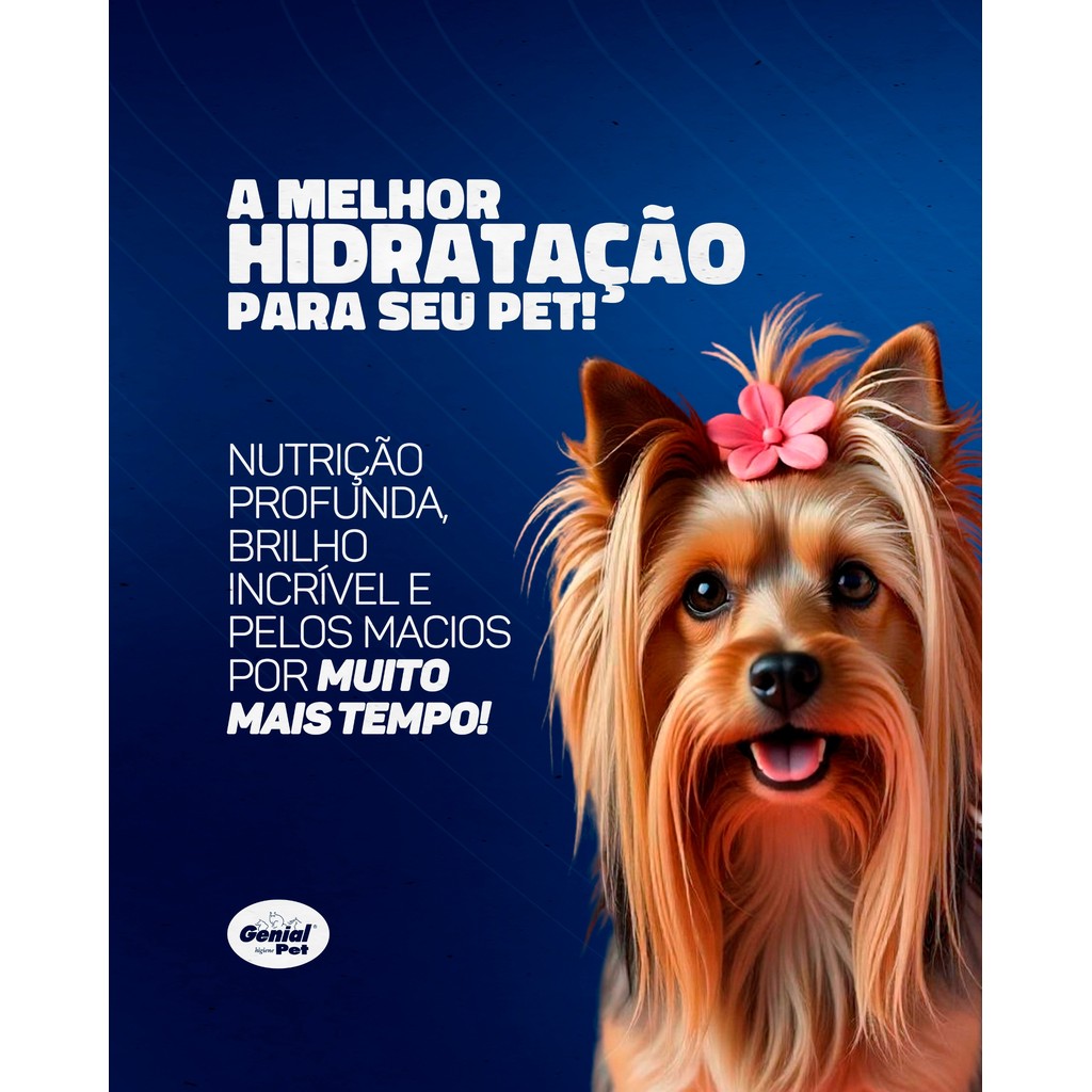 Máscara de Hidratação Para Pelos 500ml Brilho, Maciez e Reduz o Frizz Pet Shop Cachorro e Gato Soft Line Pet Clean 500ml — imagem 2 de 2