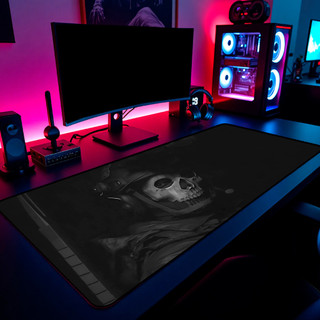 Mouse Pad Gamer Ghost Modern Warfare 65x30cm 80x40cm 90x50cm 120x60cm Borda Costurada
