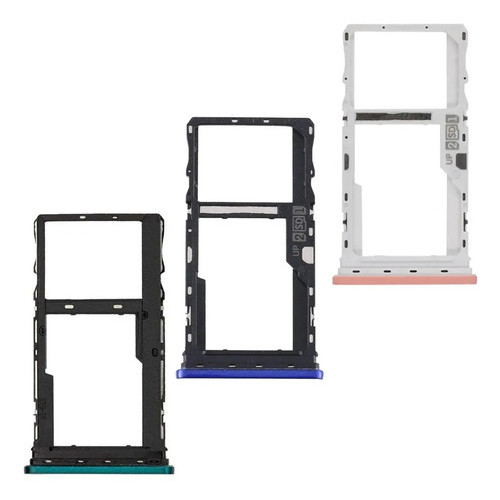 Bandeja Gaveta Chip Slot Sim Card Compatível Moto G9 Play Rosa