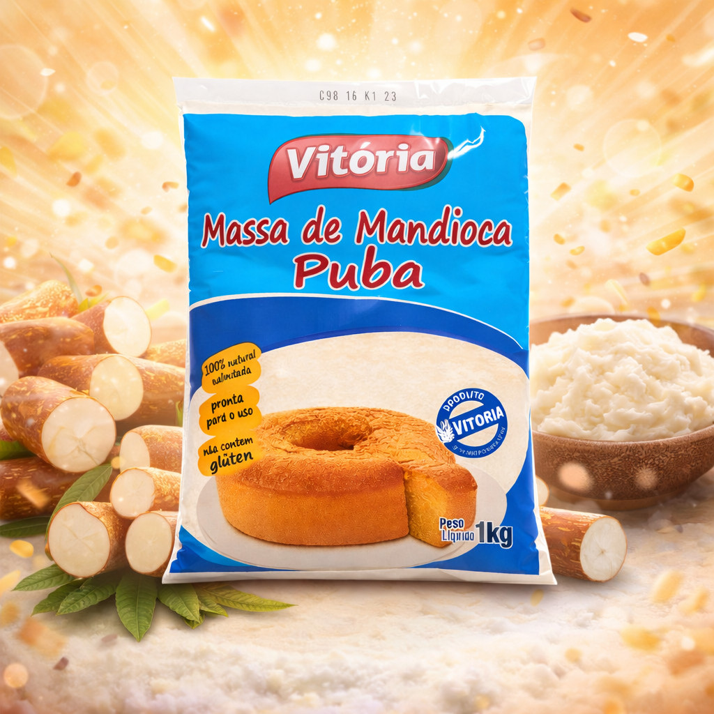 Massa de puba de mandioca 1kg Vitoria ( original ) em Oferta na Shopee