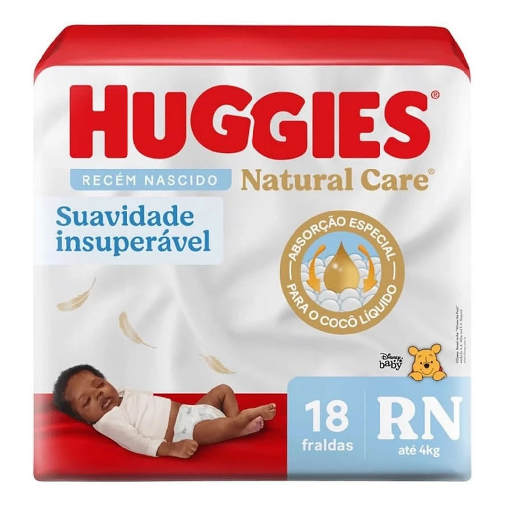 Fralda Infantil Huggies Recém Nascido 18 Unidades