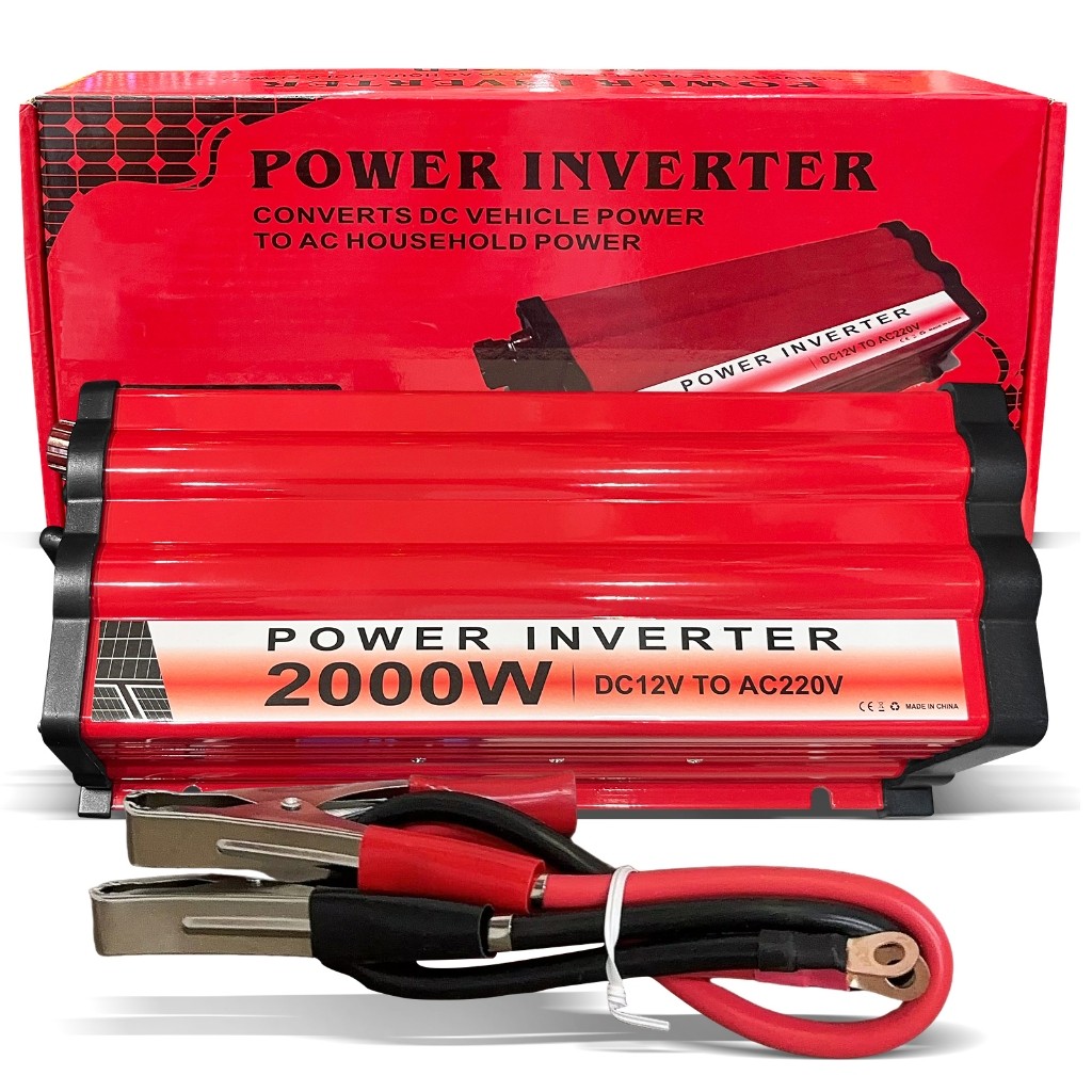 Inversor de Potência 2000W DC 12V para AC 220V Conversor de Energia para Eletrodomésticos e Veículos