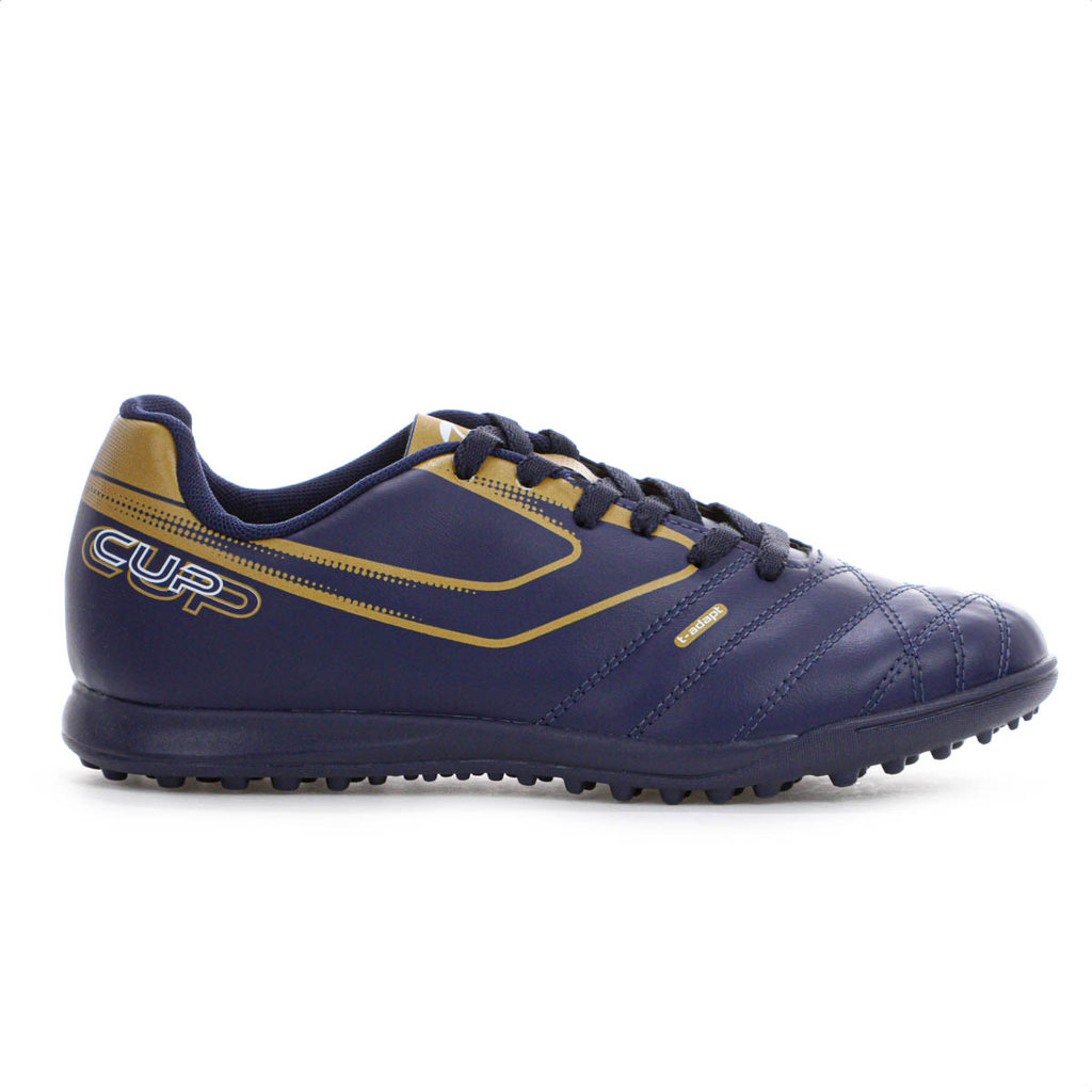 Chuteira Topper Society Cup VIII Azul Marinho e Dourado - Masculino