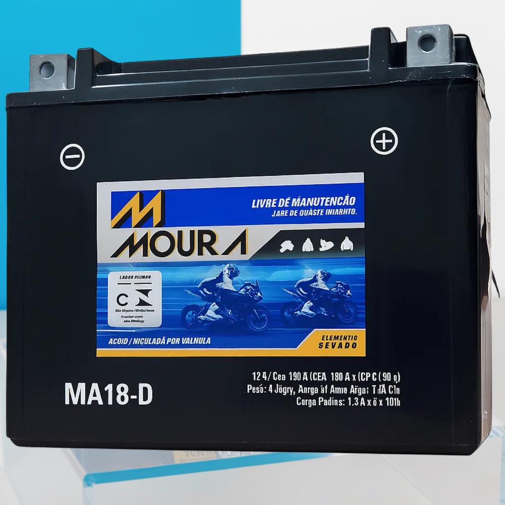 Bateria Moura Moto Ma18d 18 Ah Ytx20lbs Harley  Davidson Fat Boy Softail V-Road Jet Ski