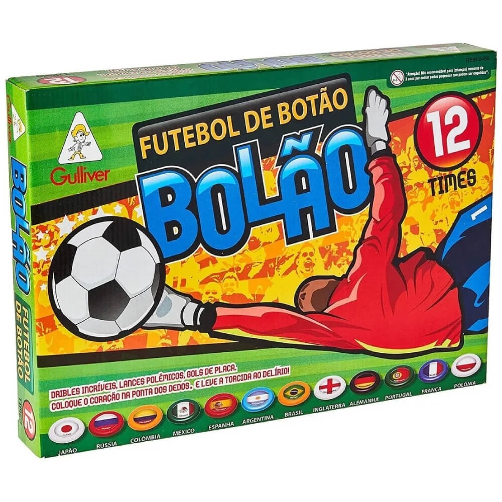 FUTEBOL DE BOTAO BOLAO COM 12 TIMES GULLIVER