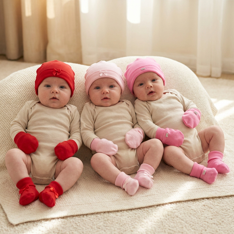 Kit 3 Toucas 3 Luvas e 3 Pantufas para Bebê Menino e Menina Recém Nascido Confortável Promoção em Oferta na Shopee