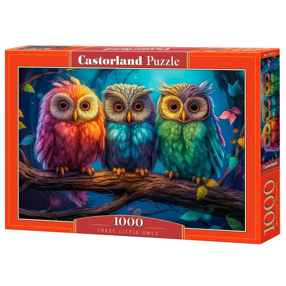Puzzle 1000 Peças Três Corujas - Castorland Importado 1051752 Puzzle 1000 Peças Três Corujas Castorland 105175