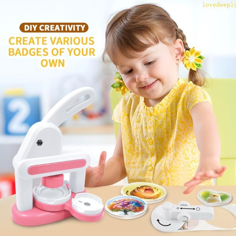 lovedeeply Arte Artesanato Crachá Máquina Manual Imprensa Broche Pino Maker Kits Acessórios Criativo Projet