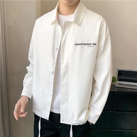 Camisa masculina de manga comprida jaqueta solta masculina na moda bonito All-Match topo 2022 camisa masculina
