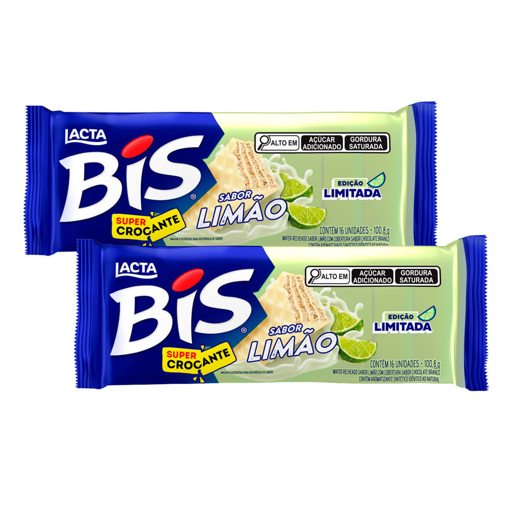 Kit 2 Bis Lacta Limão 100,8g