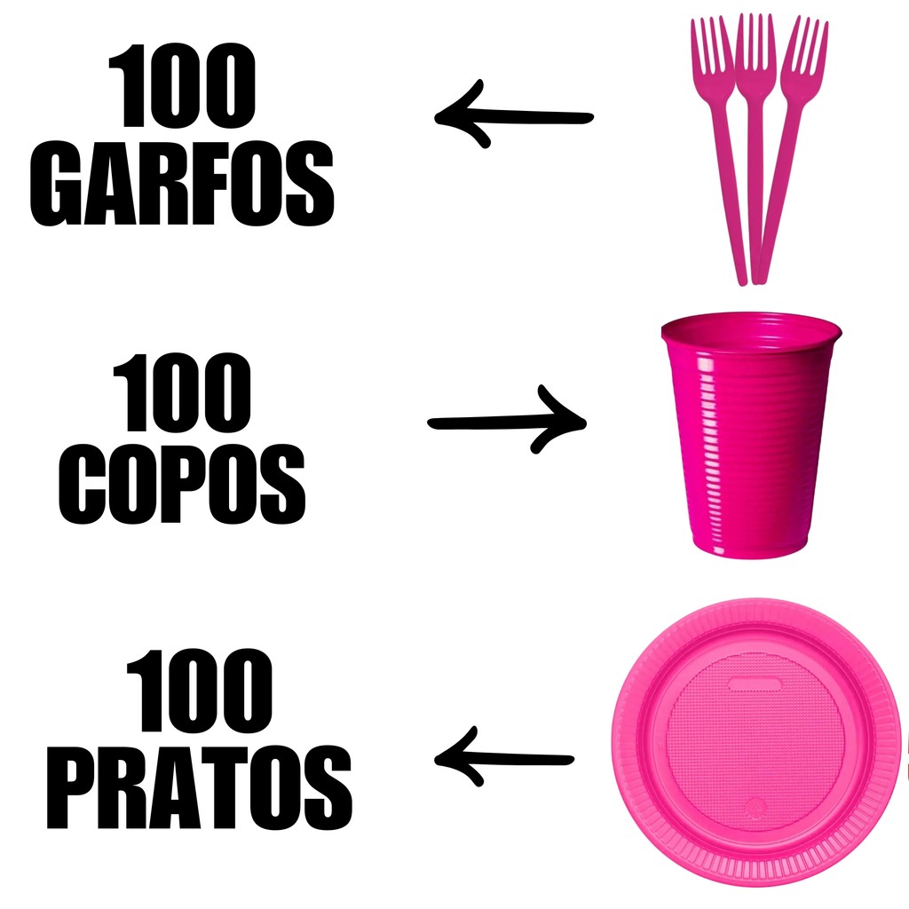 Kit Descartaveis 300 Peças Decoraçao Festa Aniversario em Oferta na Shopee