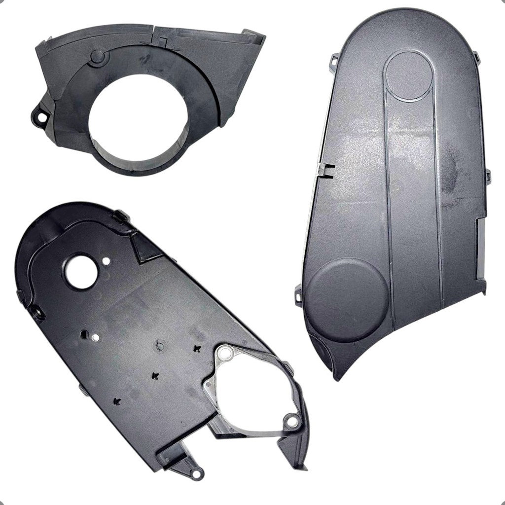 Kit Capa Proteção Correia Dentada Superior Inferior Com 4 Travas VW Gol G2 G3 Parati 1.0 8v Motor AT