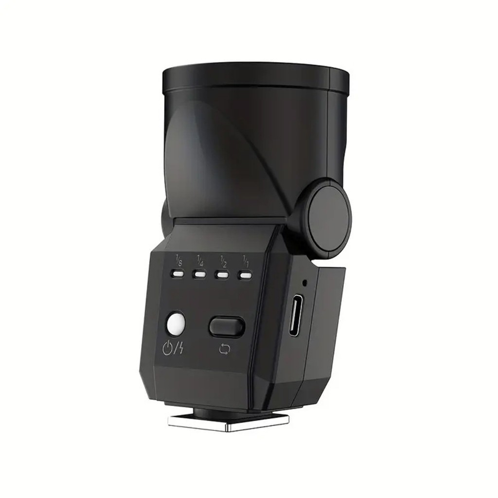 Flash de Câmera Portátil Mini F02 com Bateria de Íon de Lítio Embutida, Carregamento USB-C para Câmeras Canon,