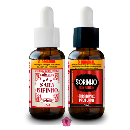 Kit 2 Séruns Sara Bifinho + Sorinho Hidratação Conta Gotas 35ml Sos Unhas Top Beauty em Oferta na Shopee