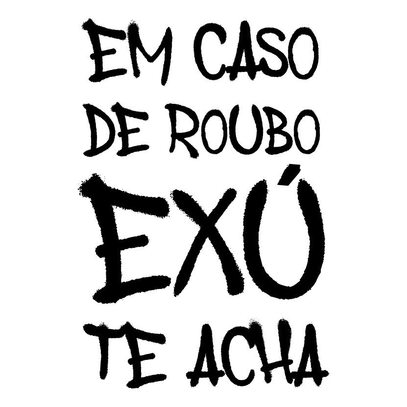 Adesivo Moto/Carro - Em Caso De Roubo Exu Te Acha - religioso/umbanda/candomblé (16x11)