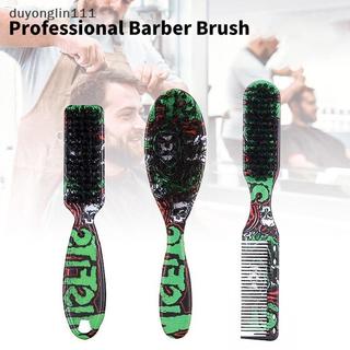 (duyonglin111) Dupla Face Barbeiro Pescoço Escova Pente Barbear Barba Salão Escultura Espanador De Limpeza De Corte De C