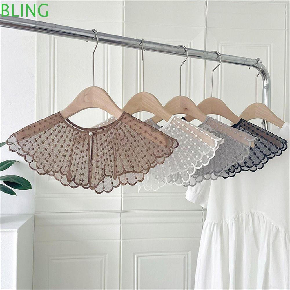 BLING Colar Falso , Destacável De Pérolas De Cor Sólida , Acessórios De Roupas Bordados , Mulheres E