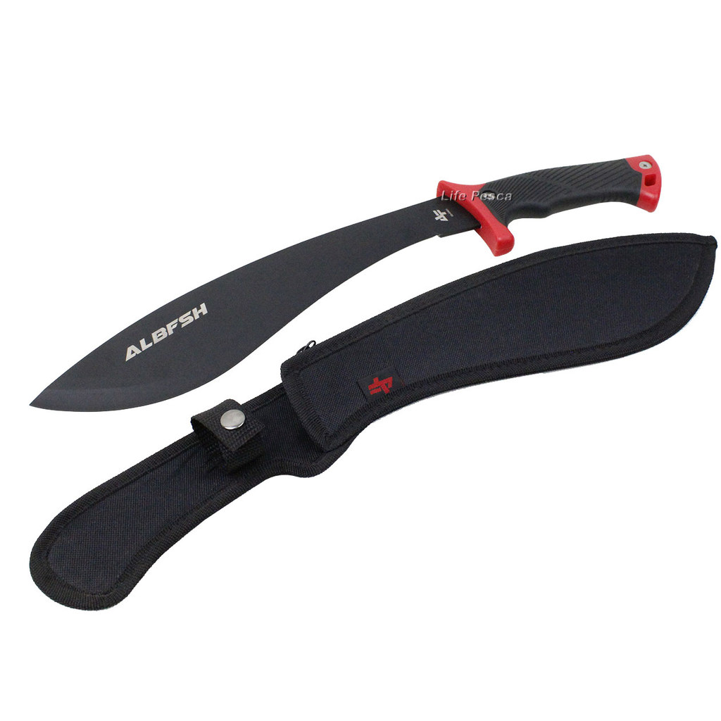 Facão Tático 45,6cm Cabo Emborrachado Albatroz Fishing DD-K9051 - Com Bainha