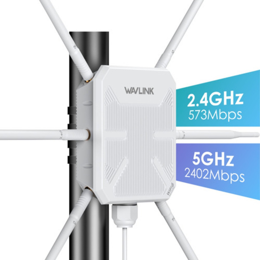 Roteador Wifi 6 Ax3000 Longo Alcance 6 Antenas Ip67