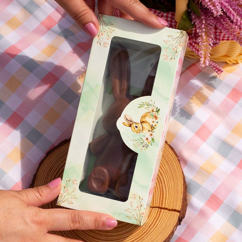 20 CAIXA P/ 4 MINI OVOS 50G OU COELHO DE CHOCOLATE - 5915 ( IDEIA PÁSCOA 2026 )