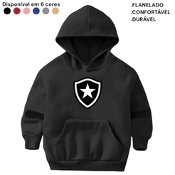 Moletom Infantil Flanelado Canguru Botafogo Glorioso Unissex