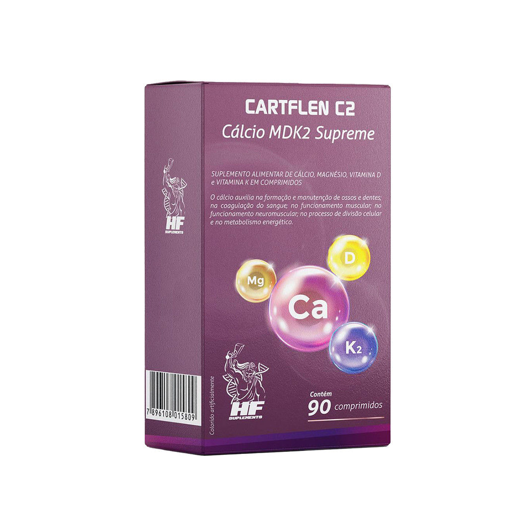 SUPLEMENTO VITAMINICO MINERAL DE MAGNESIO + CALCIO + D3 + VITAMINA K2 SUPREME FORTALECE OS OSSOS 90 COMPS