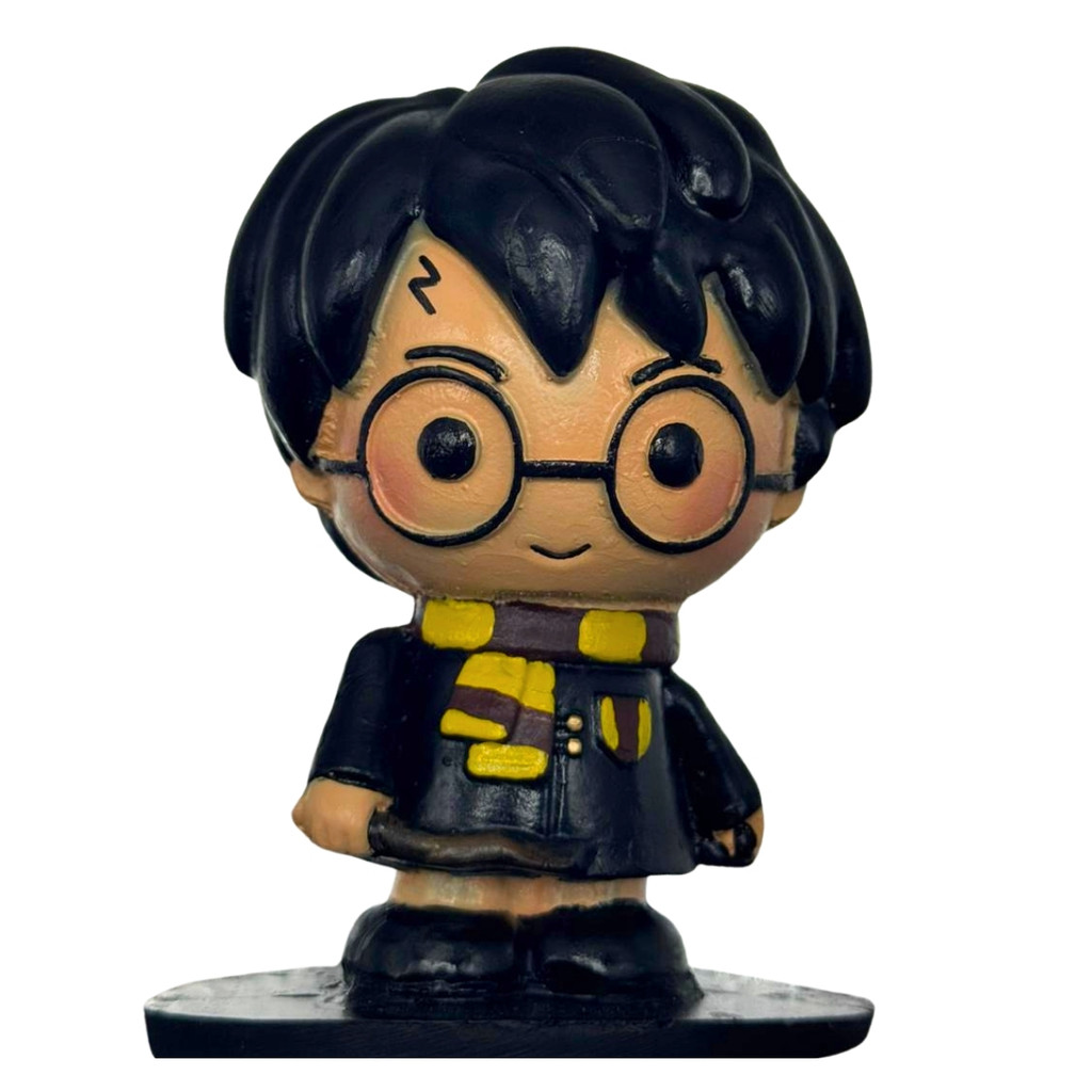 Estátua Boneco Action Figure Harry Potter Chibi Resina
