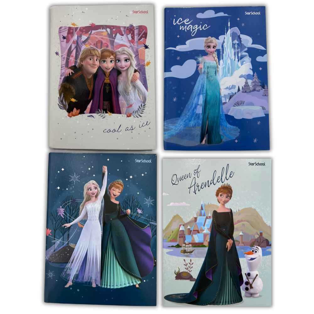 Kit 4 Caderno Brochurão Grande Capa Dura 80 fls  - Frozen 2 - StarSchool em Oferta na Shopee