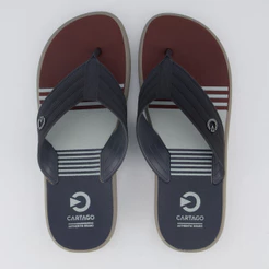 Chinelo Cartago Montreal Cinza e Bordo