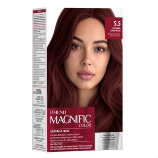 Tinta de Cabelo Amend Magnific 5.5 Castanho Claro Acaju em Oferta na Shopee