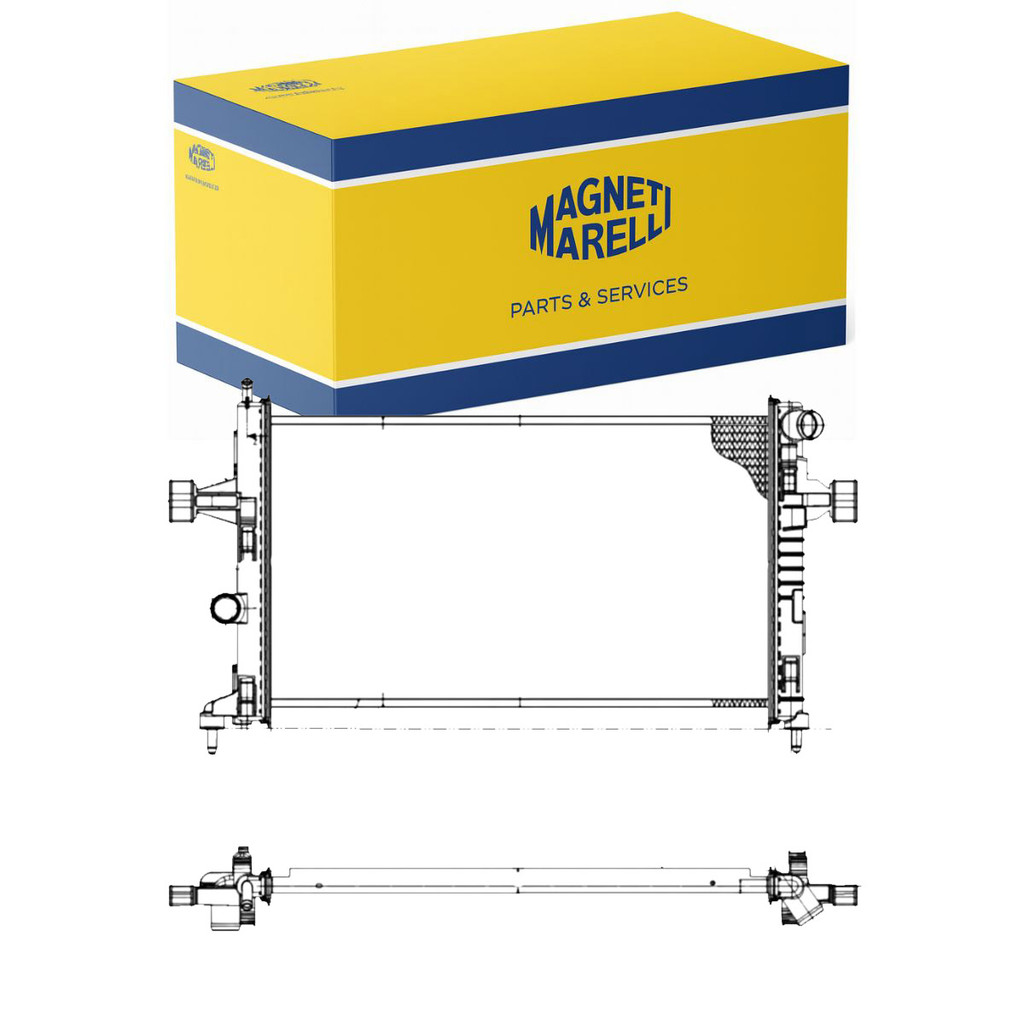 Radiador De Água Astra 2009 A 2011 / Vectra 2009 A 2011 / Zafira 2009 A 2012 - Magneti Marelli RMM8598001