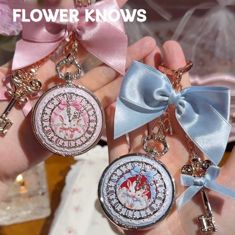Pingente De Batom Série Flower Knows Bonnie Rabbit Garden