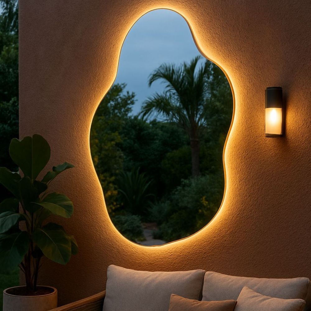 Espelho Grande Corpo Inteiro Com led Espelho Para Sala Quarto Espelho Organico -Br