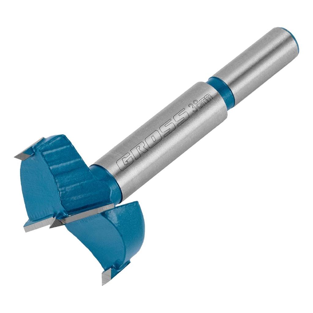 Broca Fresadora Forstner Madeira 38mm Haste Cilíndrica Gross em Oferta na Shopee